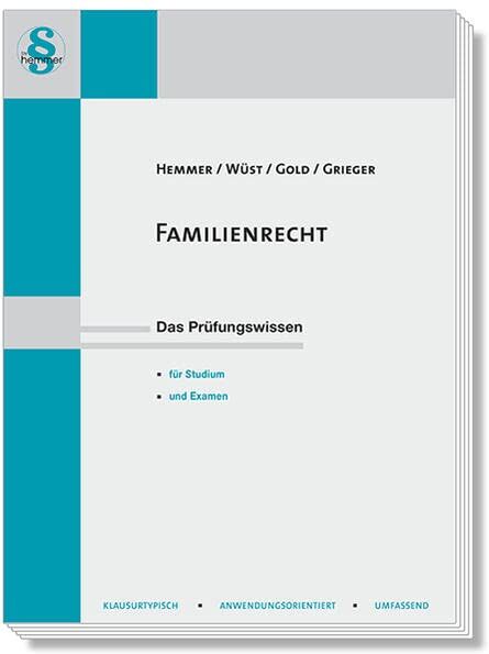Karl-Edmund Hemmer - Familienrecht: Das Prüfungswissen für Studium und Examen (Skripten) - Preis vom 19.10.2026 19:33:35 h