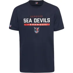 DEF, Unisex, Sportshirt, DefShop x European League of Football Hamburg Sea Devils Identity T-Shirt navy XL (XL), Blau
