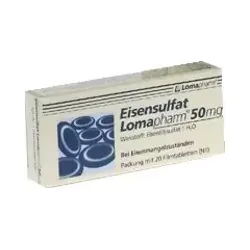 Eisensulfat Lomapharm 50mg 20 St Filmtabletten