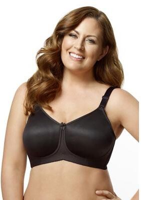 Plus Size Women's Smooth Curves Softcup Bra 1803 by Elila in Black (Size 36 F)