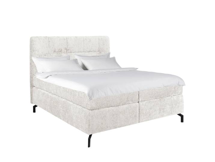 Boxspringbett Plumas 160 x 200cm Chenille Tringa Beige H4