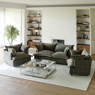Lumibee Comfy Cloud Oversized Chenille Modular Sectional Sofa Armchair Set