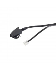 S-Impuls Telefonkabel TAE-F M bis RJ-11 6-polig M 3 m flach Schwarz (70003)