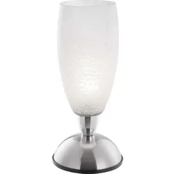Tisch Lampe Chrom Touch Dimmer Wohn Schlaf Zimmer Crackle Glas Leuchte