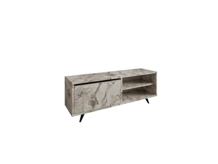 Hanah Home Moderner TV-Ständer in Ephesus-Marmoroptik, 120 cm breit, 47 cm hoch, 35 cm tief 100% melaminbeschichtet, Wandmontage, stilvolles Design