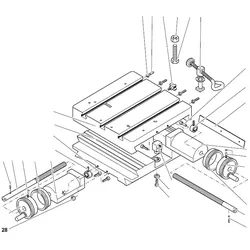 PROXXON 20150-28 Sechskantmutter für Kreuztisch KT150