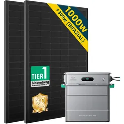 Zendure SolarFlow 800 Pro 2 Balkonkraftwerk Speicher mit 500W Solarmodul Set - 2 Panels (1000Wp)🔥 / Ohne Erweiterungsakku / Ohne HAL