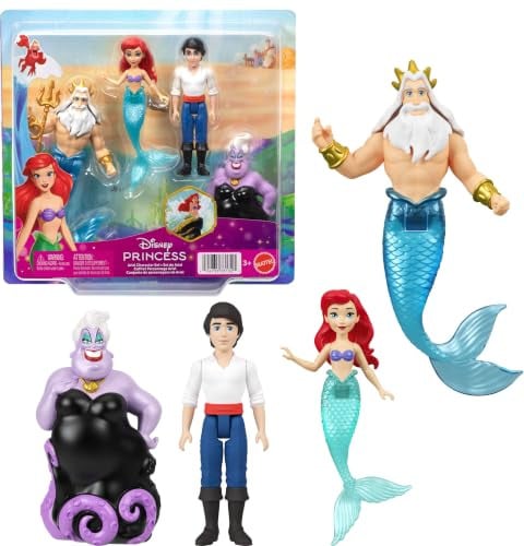 Mattel Disney Princess Ariel set van 4 kleine poppen