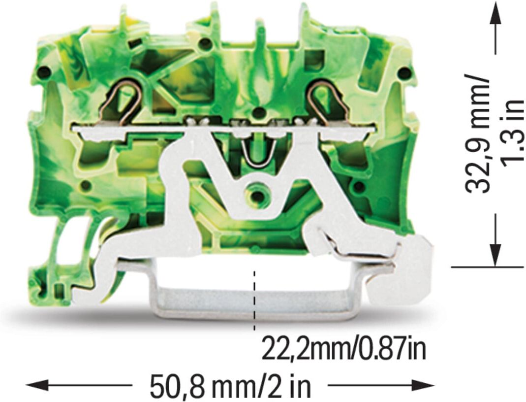 WAGO GmbH& Co. KG Schutzleiterklemme 1,5qmm,grün/gelb 2001-1207)