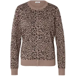 Tchibo - Bedruckter Feinstrick-Cardigan - Damen - Gr. L - hellbraun/print