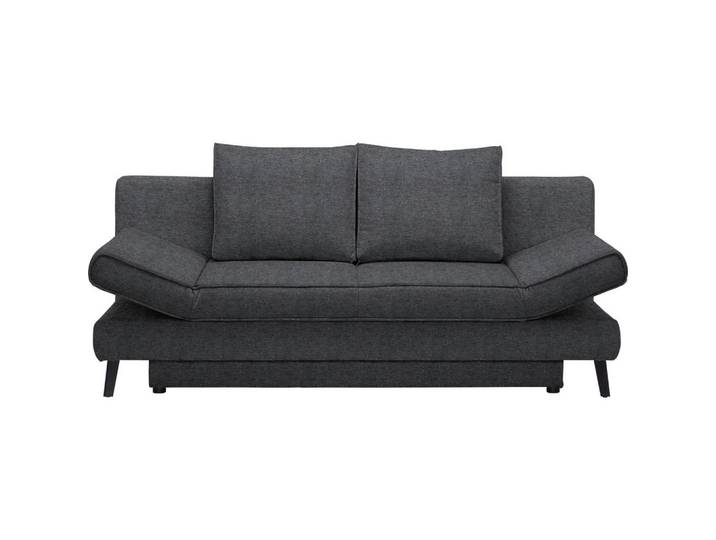 Novel Schlafsofa Sidney, Anthrazit, Metall, Uni, Füllung: Schaumstoff, 200x85x90 cm, Stoffauswahl, Wohnzimmer, Sofas & Couches, Schlafsofas, Schlafsofas mit Bettkasten
