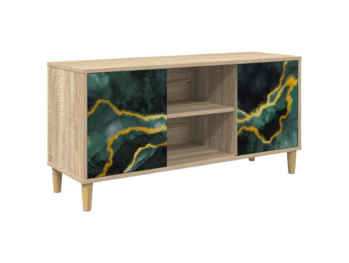 Makastle TV-Schrank 102x33x50 cm Sonoma Holzwerkstoff