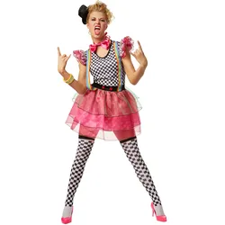 tectake® Frauenkostüm Neon Clown