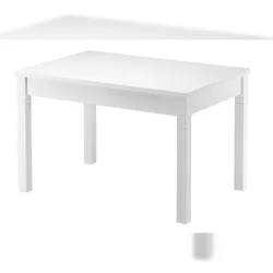 Erst-Holz Tisch 75 x 120 Esstisch Massivholz Küchentisch weiß 90.70-51BW