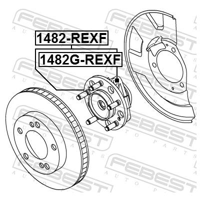 FEBEST Radnabe Vorderachse 1482G-REXF für SSANGYONG