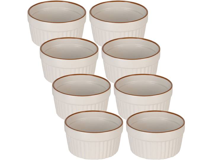 8er-Set Souffléförmchen, je 200 ml, beige