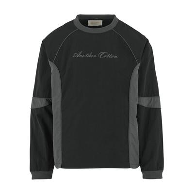 Windbreaker ANOTHER COTTON LAB "Another Cotton Lab", Herren, Gr. XL, schwarz, 100% Polyester, mehrfarbig, oversize, Rundhals, Jacken Windbreaker