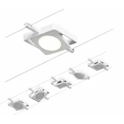 PAULMANN CorDuo LED Seilsystem MacLED Basisset 5x250lm 5x4,5W 3000K 230/12V Weiß Chrom