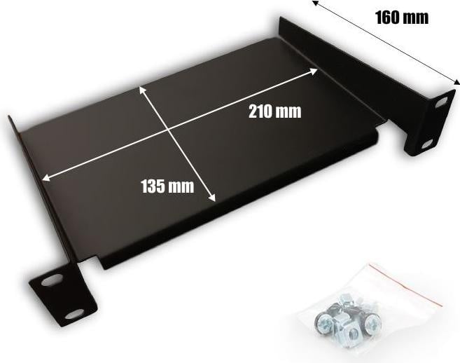 Datacom 10-inch Patchpaneelbehuizing, 1U, zwart, 160 mm