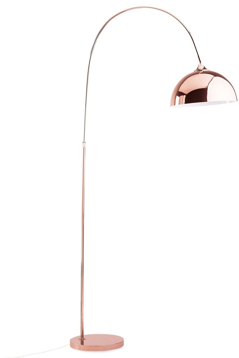 Beliani Moderne Boogvloerlamp - Koper - Metaal