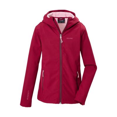 Softshelljacke KILLTEC "KOW 164 GRLS SFTSHLL JCKT", Mädchen, Gr. 176, rot, Oberseite: 100% Polyester.Rückseite: 100% Polyester.Futter: 100% Polyester, Jacken Softshelljacke, Winddichte, wasserabweisende Softshelljacke mit Fleece-Futter
