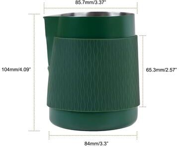 Inspire Select IKAPE Espresso Milk Pitcher V3 16.9 Fl Oz Handleless Milk Frothing Jug With Sharp Spout green