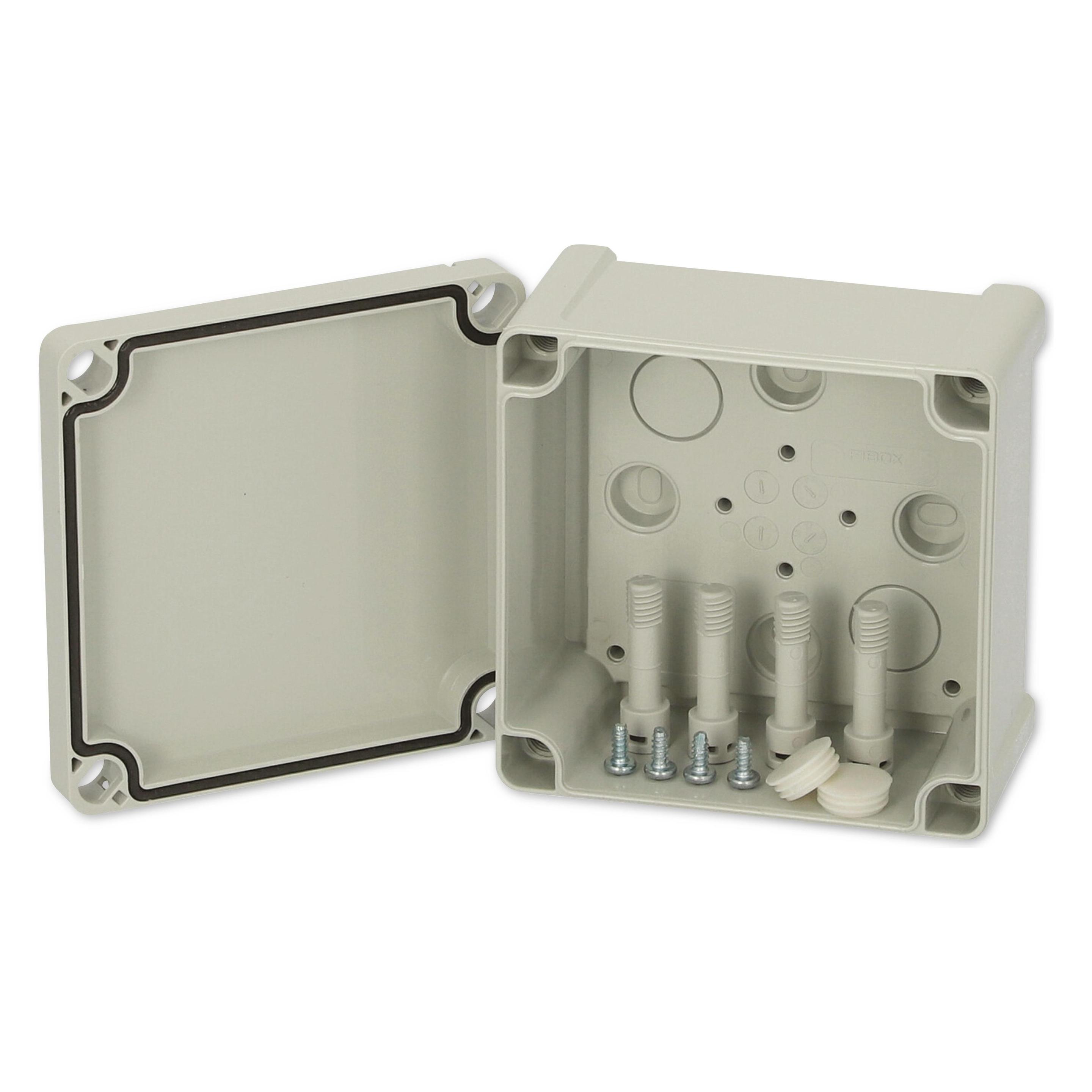 Fibox Gehäuse grauer Deckel IP65 110x110x65mm (Gehäuse) (TA 111107)