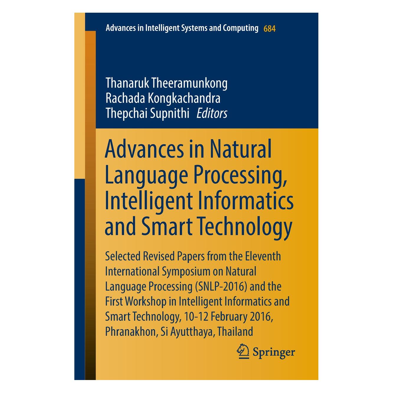 Springer Advances in Natural Language Processing (9783319700151)