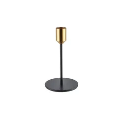 Kerzenhalter   ¦ schwarz ¦ Metall,Aluminium ¦ Maße (cm): H: 14  Ø: 8.0
