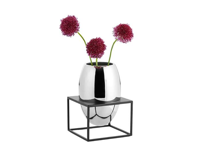 Design Vase „Solero“ Silber, Schwarz Philippi