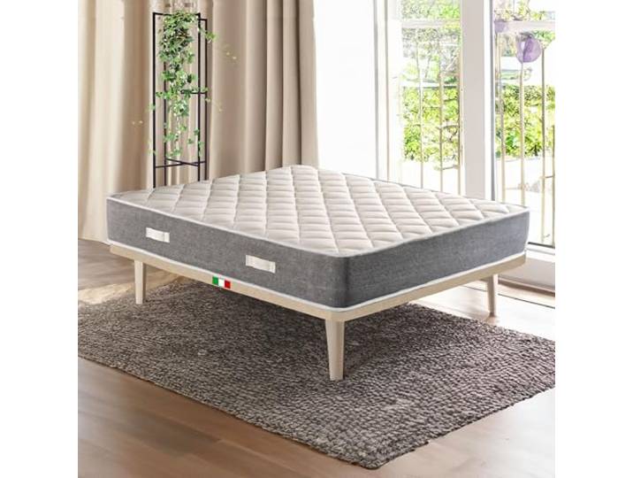 Matratze für Doppelbett, 160 x 190 cm, mit neuer Komfort-Technologie, orthopädische Matratze, 20 cm hoch, gegen Rückenschmerzen, antiallergisch und milbendicht, Modell Elisir