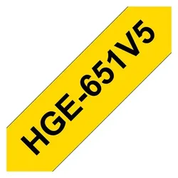 Brother, Beschriftungsband, P-Touch (2.40 cm, Schwarz, Gelb)