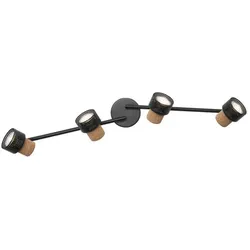 OSRAM Nachhaltiger LED Spot Cork 4er Strahler Schwarz