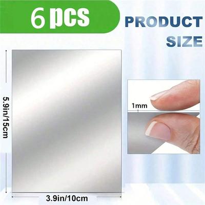 Inspire Essentials Self Adhesive Acrylic Mirror Wall Tiles Set 4
