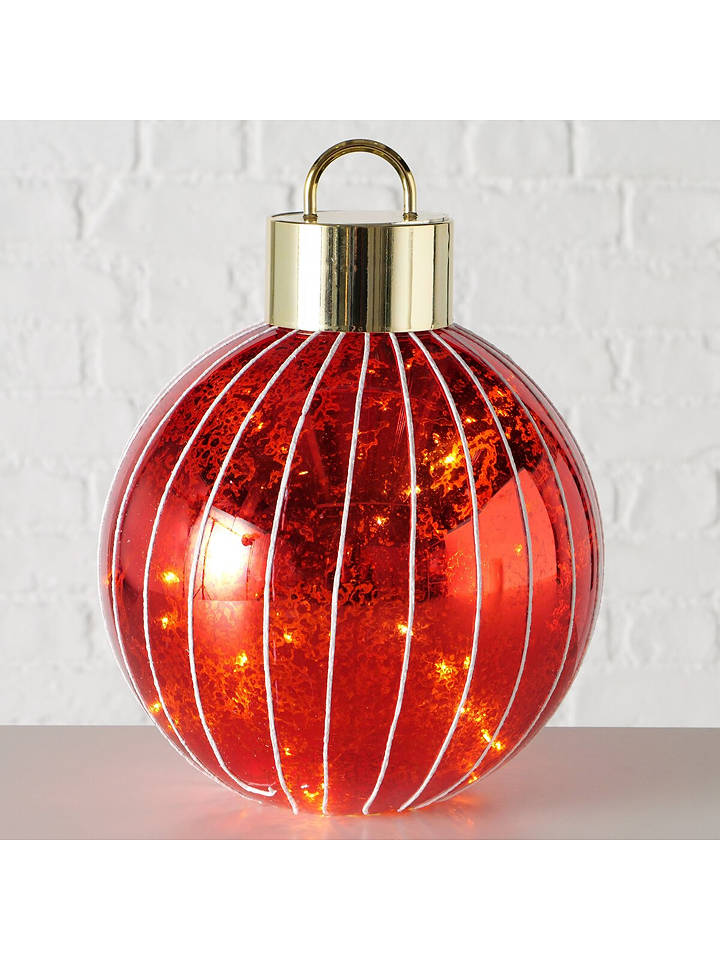 Boltze LED-Dekoaufsteller "Rodina" in Rot - (H)30 x Ø 25 cm - onesize