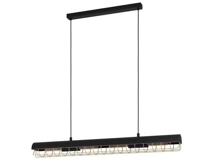 Eglo Hängeleuchte, Schwarz, Messingfarben, Metall, länglich, 12x110x116 cm, Lampen & Leuchten, Innenbeleuchtung, Hängeleuchten, Pendelleuchten