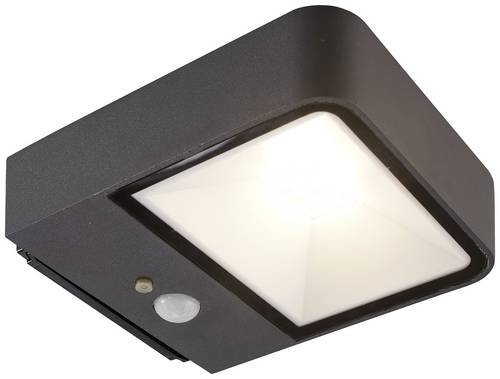 Megatron Wandia MT70019 Solar-Wandstrahler mit Bewegungsmelder 2 W LED Schwarz