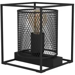 EGLO, Tischlampe, Catterick Tafellamp - E27 - 16,5 cm - Zwart (E27)