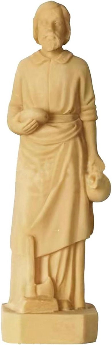 Sint Jozef Beeldje - Gebedsbeeld van Hars - Bruin - Hoogte: 89 cm