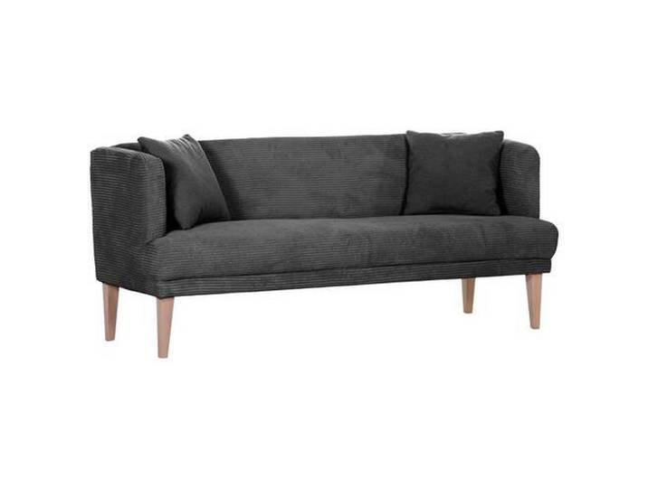 Landscape Sitzbank, Anthrazit, Grau, Eiche, Holz, massiv, 2,5-Sitzer, 190x83x70 cm, Stoffauswahl, Esszimmer, Bänke, Sitzbänke