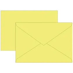 5x Brunnen, Briefumschlag, Briefumschläge B6 Seidenfutter 80g/qm gelb VE=10 Stück (B6, 10x)