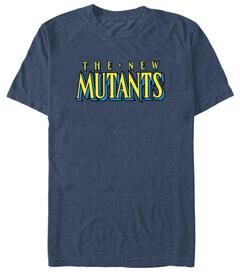 Men's Big & Tall Marvel Mutant Logo Tops & Tees by Mad Engine in Navy Heather (Size 4XLT)