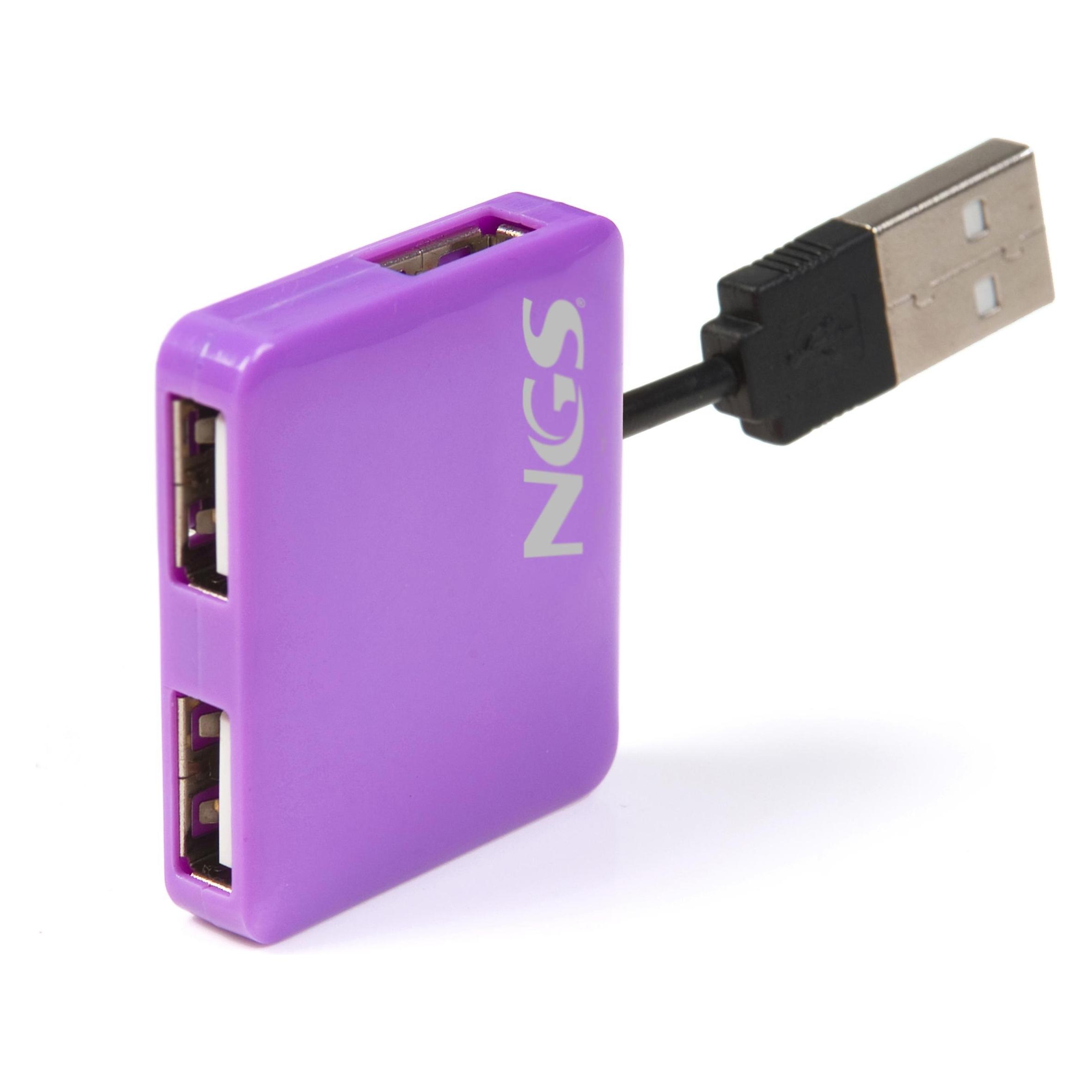 NGS PurpleMicroHub purpurová / USB hub / 4 porty / USB 2.0 (USB-A, 4 Ports) (NGS PURPLEMICROHUB)