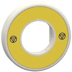 Schneider Electric ZBY9W2B140 Beleuchtbares Schild für Not-Aus/Not-Halt, 1 LED rot, 24V, ohne Text mit Symbol