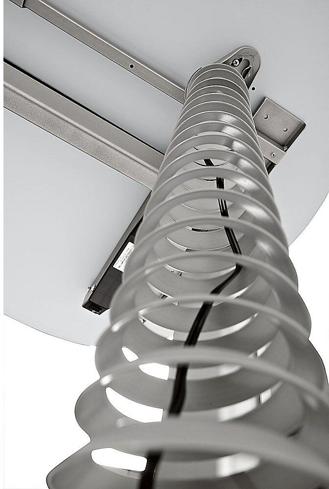 Kabelspirale für vertikale Elektrifizierung, für Höhe 700 - 1300 mm, silberfarben kaiserkraft