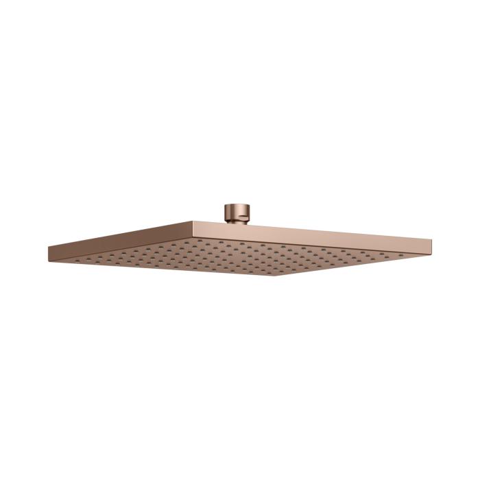 KEUCO Universal Kopfbrause 53086290100 250 x 250 mm, rotgold gebürstet, eckig, Kunststoffbrause