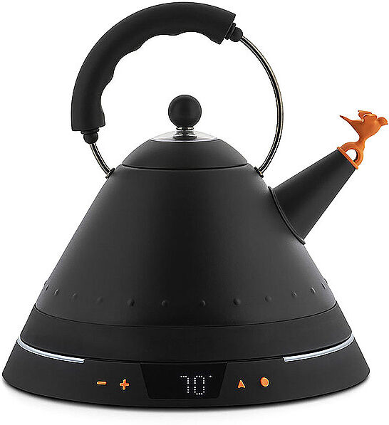 Alessi Elektrischer Wasserkocher 1,5l Michael Graves Edelstahl Schwarz  schwarz EG