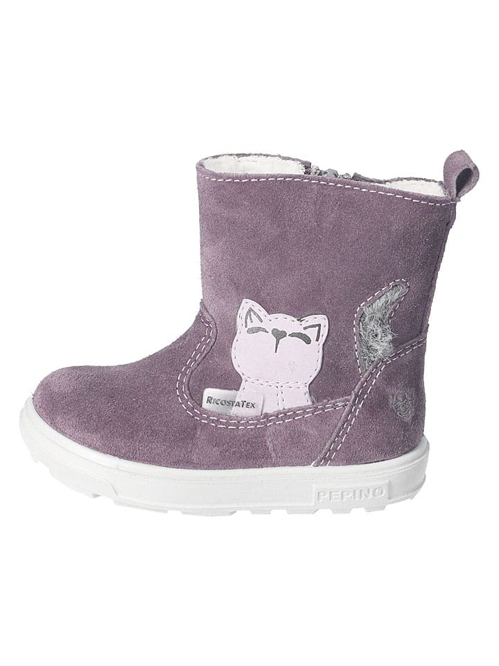 PEPINO Leder-Winterstiefel in Lila - 26