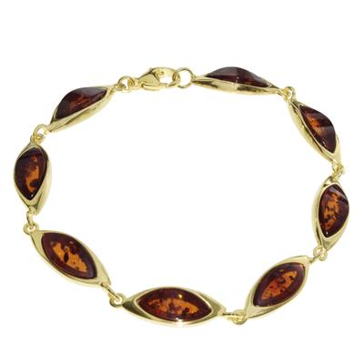 Armband OSTSEE-SCHMUCK "Ostsee-Schmuck Armband Tonje Armband Tonje", gold, Armbänder, Damen, 19cm, Silber 925 (Sterlingsilber), Armband