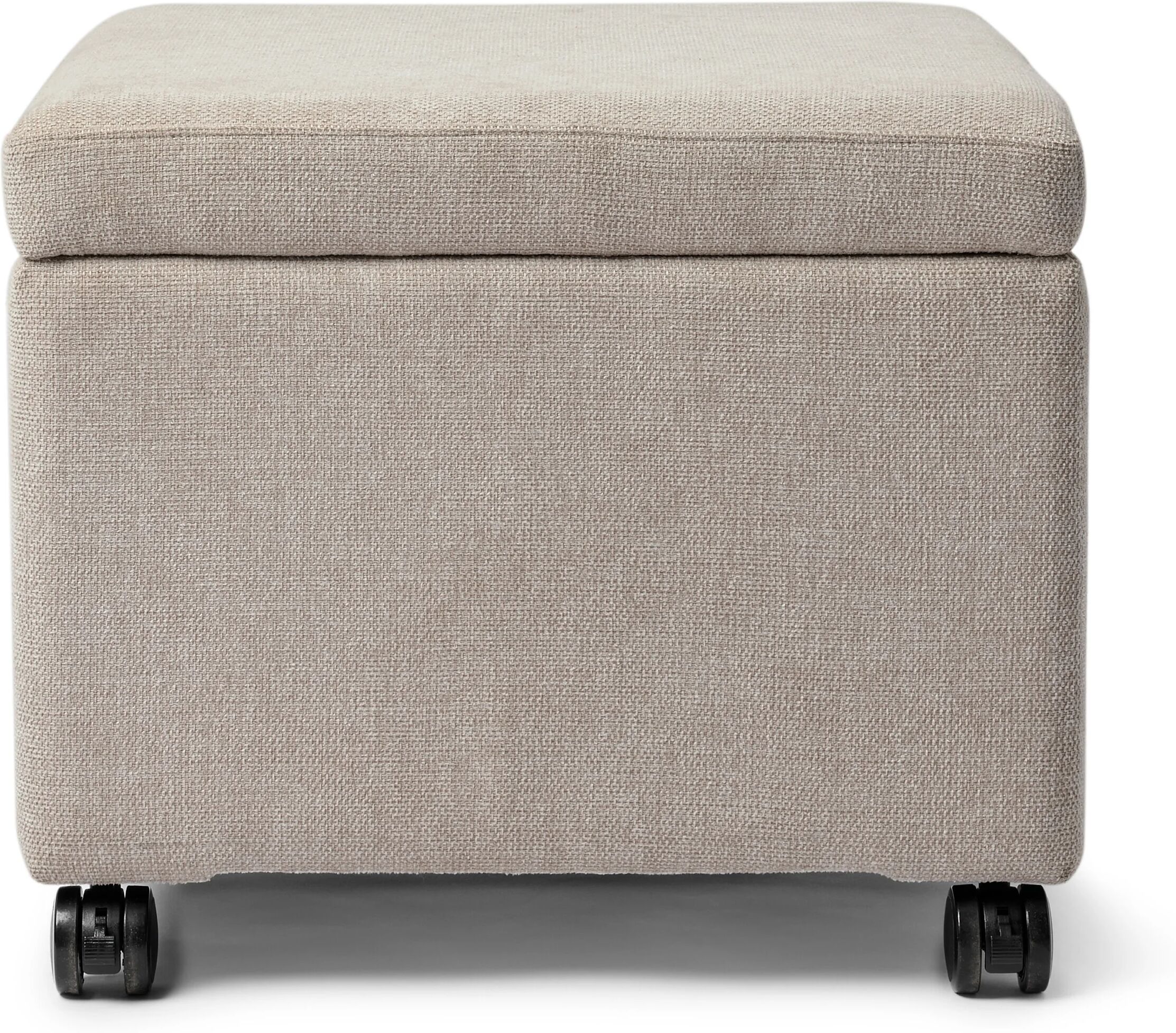 Tchibo - Pouf mit Rollen und Tablett - 50x40x35cm - hellgrau -